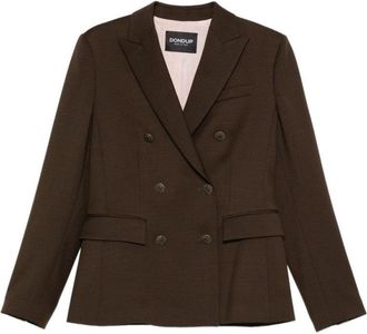 Dondup Tailored Brown Jacket With Double-Breasted Front