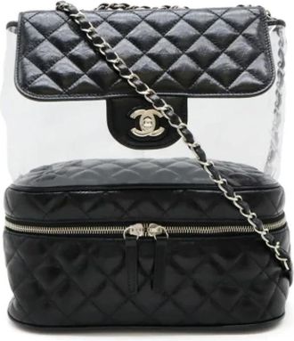 Chanel Pre-owned Leather chanel-bags - unisex - Vintage Schoudertas - Zwart - ONE Size - Vintage