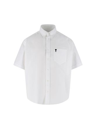 Ami White Ami De Coeur Button-Down Shirt