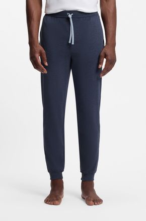 HUGO BOSS Sweatpants BOSS Mix & Match Pants, Damen, Gr. XL, N-Gr, blau (open blau 460), Sweatware, Obermaterial: 95% Baumwolle, 5% Elasthan, Basic kn&ouml;chellang, 