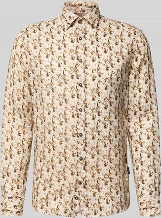 Bugatti Slim Fit Freizeithemd aus reinen Leinen Modell Gold in Sand, Gr&ouml;&szlig;e XXXXL