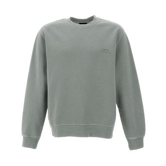 A.P.C. A.p.c. - Crewneck Sweatshirt - Heren - Sweatshirts & Hoodies - Groen - Maat: S Katoen