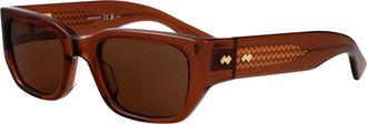 Bottega Veneta Unisex Sunglasses Bv1400s Brown Acetate Brown-Brown-Brown Brown/brown/brown