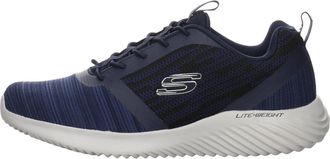 Skechers Mens Bounder Trainers, Navy Mesh Pu Trim, 9.5 UK
