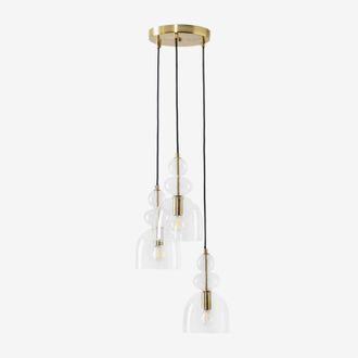 Sklum Sklum - L&aacute;mpara De Techo En Cristal Con 3 Puntos De Luz Bezany