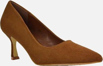 XY London Womens XY London Womens/Ladies Lisa Pointed Mid Stiletto Court Shoes - Brown - Size: 8