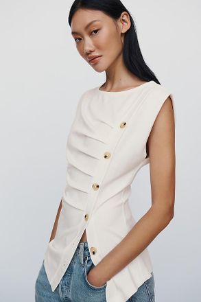 Maeve Asymmetrical Buttondown Top