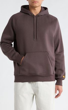 Carhartt Work in Progress Chase Fleece Hoodie in Shale /Gold at Nordstrom, Size Xx-Large