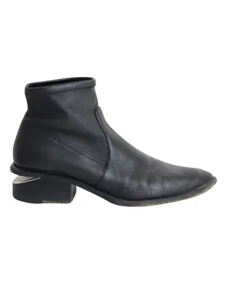 Alexander Wang Alexander Wang Pre-owned Womens Kori Stretch Ankle Boots in Black Leather - Size EU 39