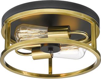 Bethel International 12In Iron Flush Mount