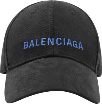 Balenciaga Logo Cap - Heren - Petten - Zwart - S - Katoen - Accessoires