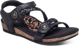 Aetrex Womens Jillian Sandal In Black