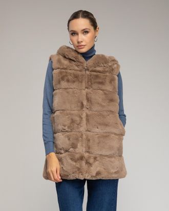 Tantra Leren vest met capuchon