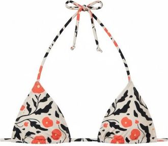 Hurley Triangle Print Bikini-Top f&uuml;r Damen | wei&szlig;