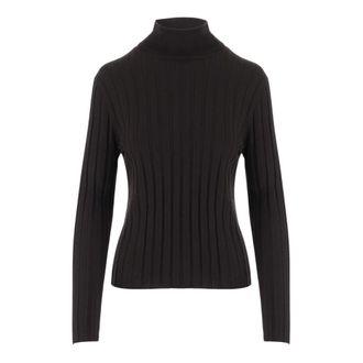 Allude Wool Sweater - Dames - Coltruien - Bruin - M - Wol - Truien & Vesten