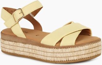 Gabor Womens Wick Womens Platform Sandal - Gold - Size: 5.5