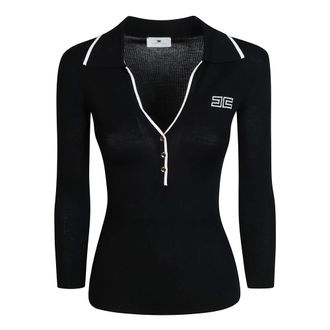 Elisabetta Franchi Dames, Truien, Zwart, Maat: XS