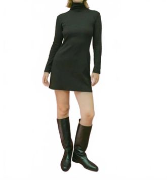 Gil Rodriguez Turtleneck Bellevue Mini Dress In Black