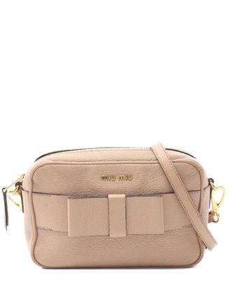 Miu Miu 2000s Madras shoulder bag - women - Calf Leather - One Size - Pink