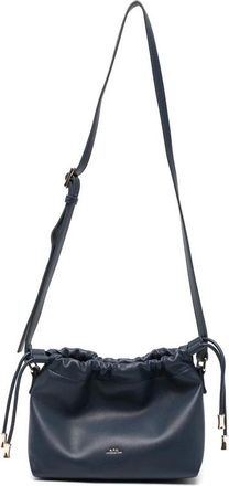 A.P.C. Ninon Mini Bag - Dames - Schoudertassen - Blauw - ONE Size - Katoen - Tassen