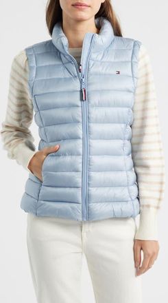 Tommy Hilfiger Quilted Packable Vest in Silver Smoke at Nordstrom, Size X-Large