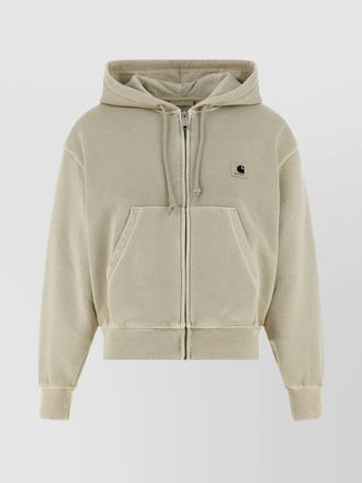 Carhartt Work in Progress hooded sweatshirt featuring ribbed cuffs and hem