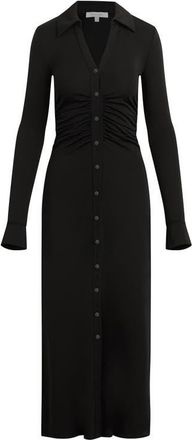 Favorite Daughter The Naomi Ruched Long Sleeve Maxi Dress in Black at Nordstrom, Size X-Small