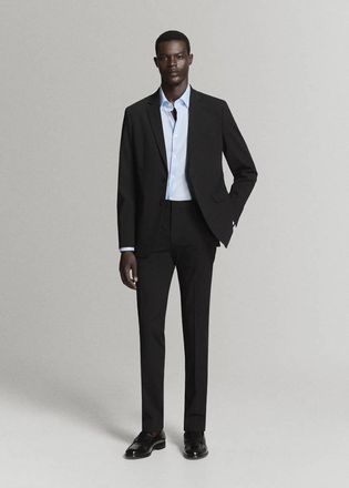 Mango Camicia completo super slim fit cotone stretch celeste - Uomo - XXL - MANGO MAN