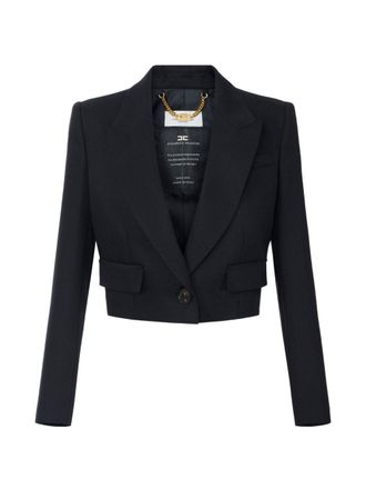 Elisabetta Franchi wollen jack met enkele rij knopen