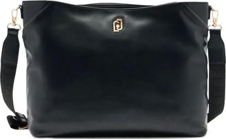 Liu Jo Borsa a spalla media con placca logo - Nero
