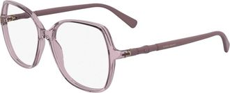 Longchamp Ovale Zonnebril - Dames - Brillen - Roze - 55 MM - Accessoires