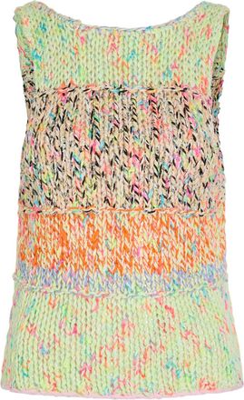 Free People Flea Market Knitted Tank - Green - M (UK 12-14 / M)