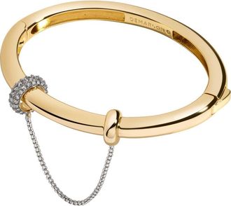 Demarson Molly Bangle Bracelet in Gold/Hem/Crystal at Nordstrom