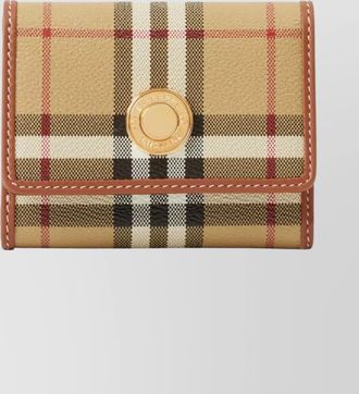 Burberry small check pattern tri-fold wallet