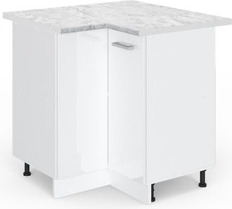 Vicco Armario De Esquina R-line, Blanco Alto Brillo, 75.6 Cm, Et M&aacute;rmol