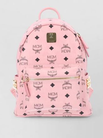 MCM backpack top handle gold tone hardware