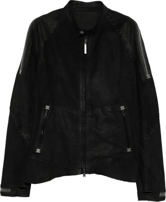 Isaac Sellam Experience Giacca di pelle con zip - Nero