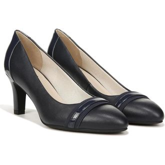 Life Stride Gio I8941S2400 Pump Womens Black Faux Leather Stiletto Heel HTAT963