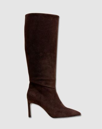 Mi-Mai Coco Stiletto Long Boot in Chocolate at Nordstrom, Size 10