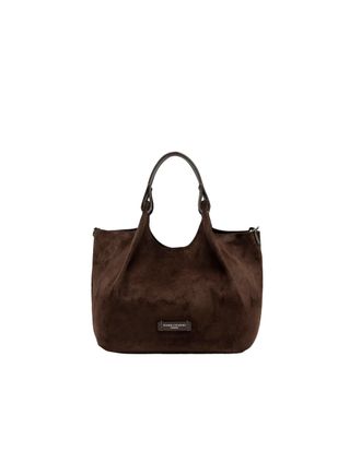 Gianni Chiarini Womens Handbag Dua Suede Mocha Handbags Hand Bags