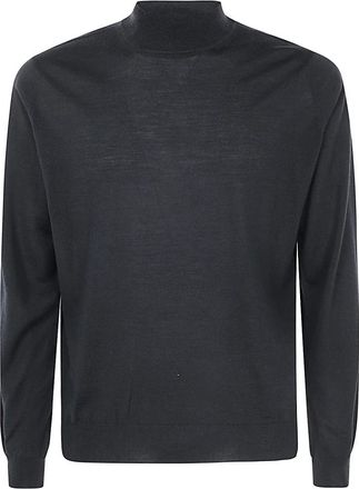 FILIPPO DE LAURENTIIS Truien & Vesten, Heren, Blauw, M, Merino Turtleneck Trui