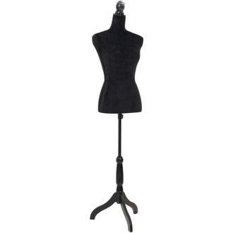 vidaXL Ladies Bust Display Black Female Mannequin Female Dress Form Vidaxl