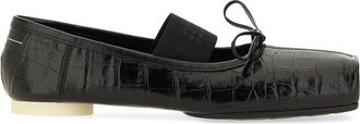 Maison Margiela Crocodile-Effect Leather Ballerina