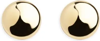 Argento Vivo Button Stud Earrings in Gold at Nordstrom