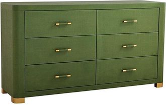 Ballard Designs Capri 6-Drawer Dresser - Moss Green - Ballard Designs