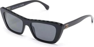 Chanel Sunglasses, female, Black, Size: 54 MM Ch5540 Butterfly Sunglasses