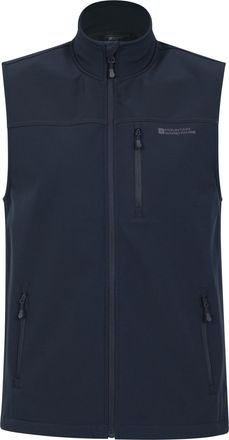 Mountain Warehouse Grasmere Mens Gilet - Lightweight Body Warmer, Water Resistant Jacket, Breathable Running Vest, Pockets - For Spring Summer, Cycling & Hiking Dark Blu