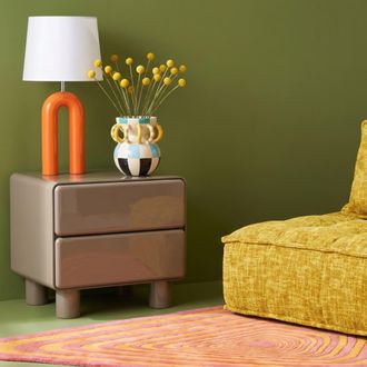 Kare Design L&aacute;mpara de mesa naranja de resina 53 cm