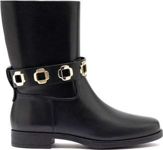 Larroude Larroudé Milan Leather Flat Bootie