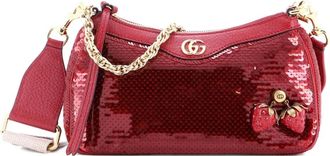 Gucci Strawberry Ophidia Shoulder Bag Sequins Small crossbody bag - Rosso